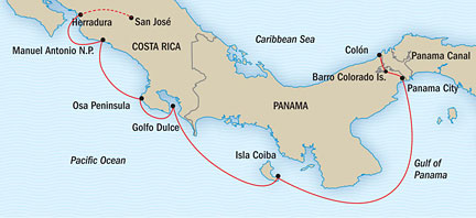 Cruises Around The World Lindblad National Geographic NG CRUISES Sea Lion February 13-20 2028 Panama City, Panama to San Jose, Costa Rica