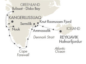 Cruises Around The World L Austral August 3-16 2028 Reykjavík, Iceland to Kangerlussuaq, Greenland