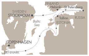 Cruises Around The World L Austral June 1-8 2028 Copenhagen, Denmark to Stockholm, Sweden