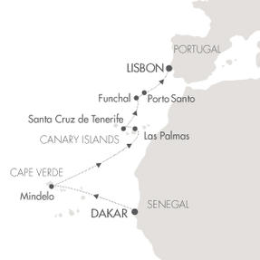 Cruises Around The World L Austral March 24 April 3 2028 Dakar, Senegal to Lisbon, Portugal