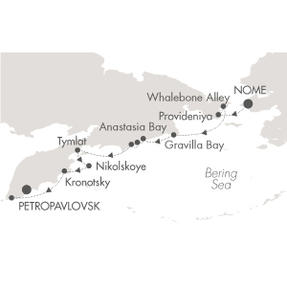 Cruises Around The World L Austral September 7-21 2028 Nome, AK, United States to Petropavlovsk-Kamchatskiy, Russia