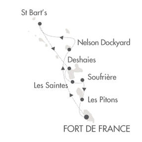 Cruises Around The World Le Ponant February 13-20 2028 Fort-de-France, Martinique to Fort-de-France, Martinique