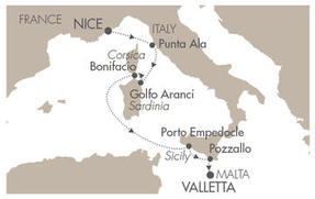 Cruises Around The World Le Ponant May 16-23 2028 Valletta, Malta to Nice, France