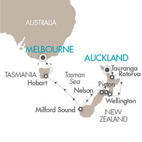 Cruises Around The World Le Soleal January 25 February 6 2028 Auckland, New Zealand to Melbourne, Australia