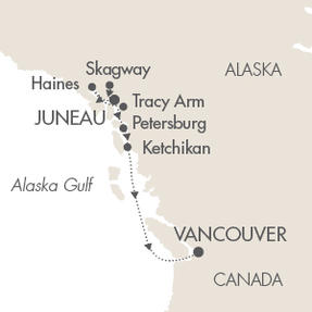 Cruises Around The World Le Soleal June 25 July 2 2028 Juneau, AK, United States to Vancouver, Canada
