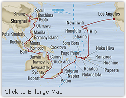 Cruises Around The World Oceania Insignia April 3 June 15 2028 Shanghai, China to Los Angeles (Long Beach), CA