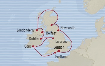 Cruises Around The World Oceania Marina August 4-15 2028 Southampton, United Kingdom to Southampton, United Kingdom