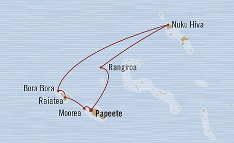 Cruises Around The World Oceania Marina January 25 February 4 2028 Papeete, French Polynesia to Papeete, French Polynesia
