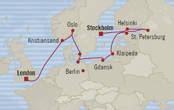 Cruises Around The World Oceania Marina July 23 August 4 2028 Stockholm, Sweden to Southampton, United Kingdom