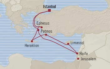 Cruises Around The World Oceania Riviera September 22 October 2 2028 Istanbul, Turkey to Istanbul, Turkey