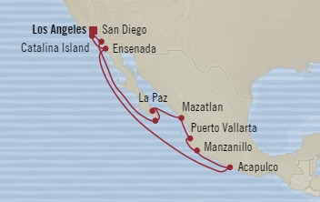 Cruises Around The World Oceania Sirena December 21 2028 January 4 2026 Los Angeles, CA, United States to Los Angeles, CA, United States