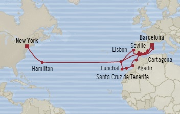 Cruises Around The World Oceania Sirena September 20 October 18 2028 Barcelona, Spain to New York, NY, United States