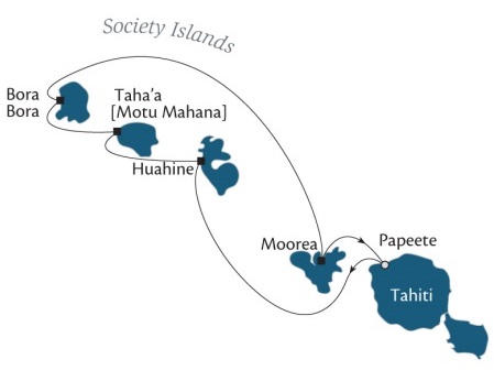 Cruises Around The World Paul Gauguin July 9-16 2028 Papeete, Tahiti, Society Islands to Papeete, Tahiti