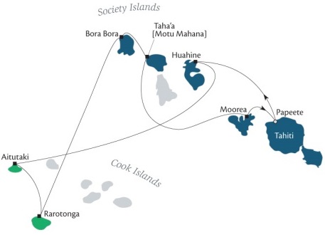 Cruises Around The World Paul Gauguin May 21 June 1 2028 Papeete, Tahiti, Society Islands to Papeete, Tahiti