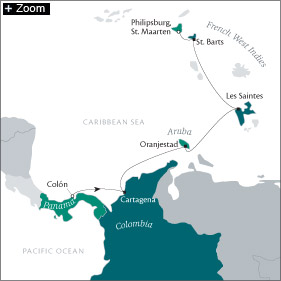 Cruises Around The World Tere Moana March 11-19 2028 Colón, Panama to Philipsburg, Sint Maarten
