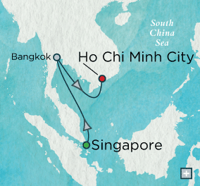Cruises Around The World Kingdoms of Jade & Gold: Crystal Getaways Map March 26 April 3 2026 - 8 Days crystal symphony 2026