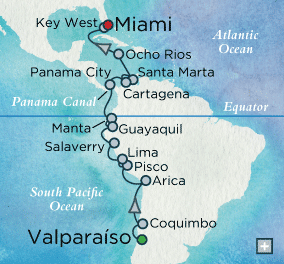 Cruises Around The World Crystal World Cruises Symphony 2028 Incan Immersion Map