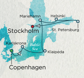 Cruises Around The World Across the Baltic Sea Map Cruises Around The World Crystal World Cruises Symphony 2028
