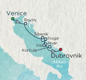 Cruises Around The World Crystal Endeavor May 7-14 2026 Venice, Italy to Dubrovnik, Croatia