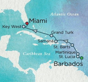 Cruises Around The World Crystal World Cruises Serenity 2026 April 5-15 Barbados to Miami, FL