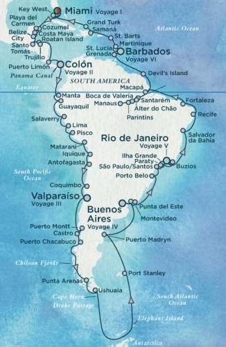 Cruises Around The World Crystal World Cruises Serenity 2026 January 10 April 15 Miami, FL to Miami, FL