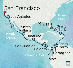 Cruises Around The World Crystal World Cruises World Cruise 2028 Panama Canal Wayfarer Map
