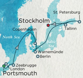 Cruises Around The World Crystal World Cruises Symphony 2026 June 10-24 Portsmouth, England to Stockholm, Sweden