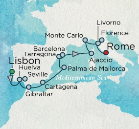 Cruises Around The World Crystal World Cruises Symphony 2026 October 21 November 4 Lisbon, Portugal to Rome (Civitavecchia), Italy