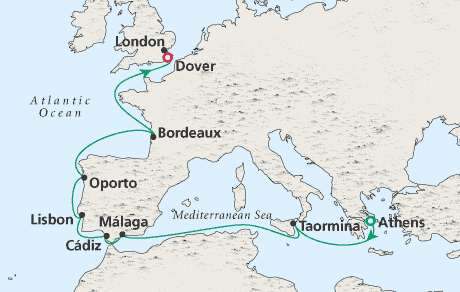 Cruises Around the World Map