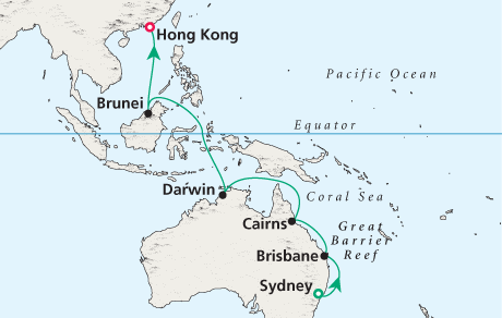 Cruises Around the World Map World Cruise 2027