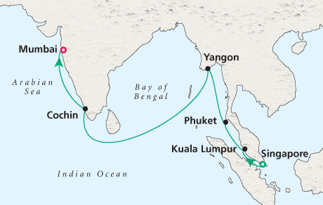 Cruises Around the World Map