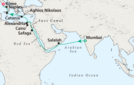 Cruises Around the World Map