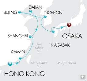 Cruises Around The World Kingdoms of Silk & Jade Map