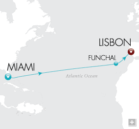 Cruises Around The World Across the Atlantic Map