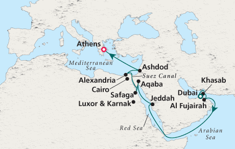 Cruises Around The World Crystal World Cruises Serenity 2026 Dubai to Athens