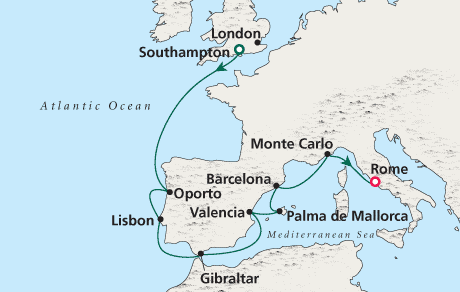 Cruises Around The World Crystal World Cruises Serenity 2026 London to Rome