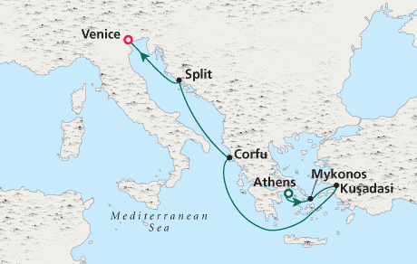 Cruises Around The World Crystal World Cruises Serenity 2026 Athens to Venice