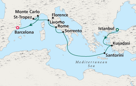 Cruises Around The World Crystal World Cruises Serenity 2026 Istanbul to Barcelona
