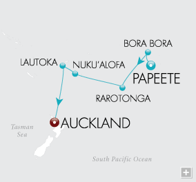 Cruises Around The World South Pacific Serenade Map