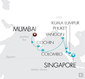 Cruises Around The World Temples to Skyscrapers Map