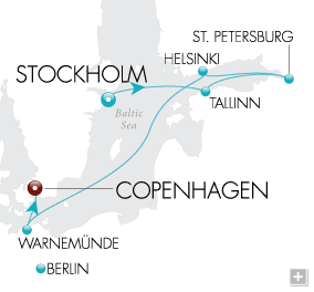 Cruises Around The World Jewels of the Baltic Map