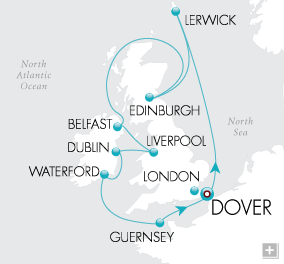 Cruises Around The World Emerald Isles Map