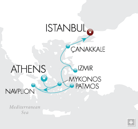 Cruises Around The World Grecian Delights & Turkish Treats Map