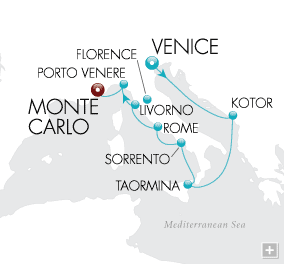 Cruises Around The World Italian Dreams Map