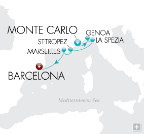 Cruises Around The World Côte d’Azur Collection Map