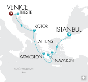 Cruises Around The World Ancient Treasures Map