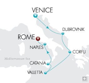Cruises Around The World Mediterranean Gems Map