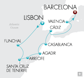 Cruises Around The World Canary Island Serenade Map