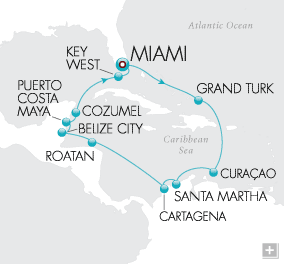 Cruises Around The World Tropical Holiday Map