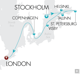 Cruises Around The World Scandinavian Treats Map Summertime in Scandinavia...café-lined canals, flower-filled parks, architecture both ancient and modern...all under a broad blue sky.